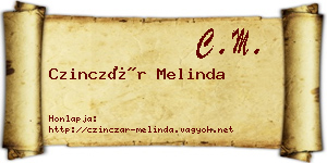 Czinczár Melinda névjegykártya